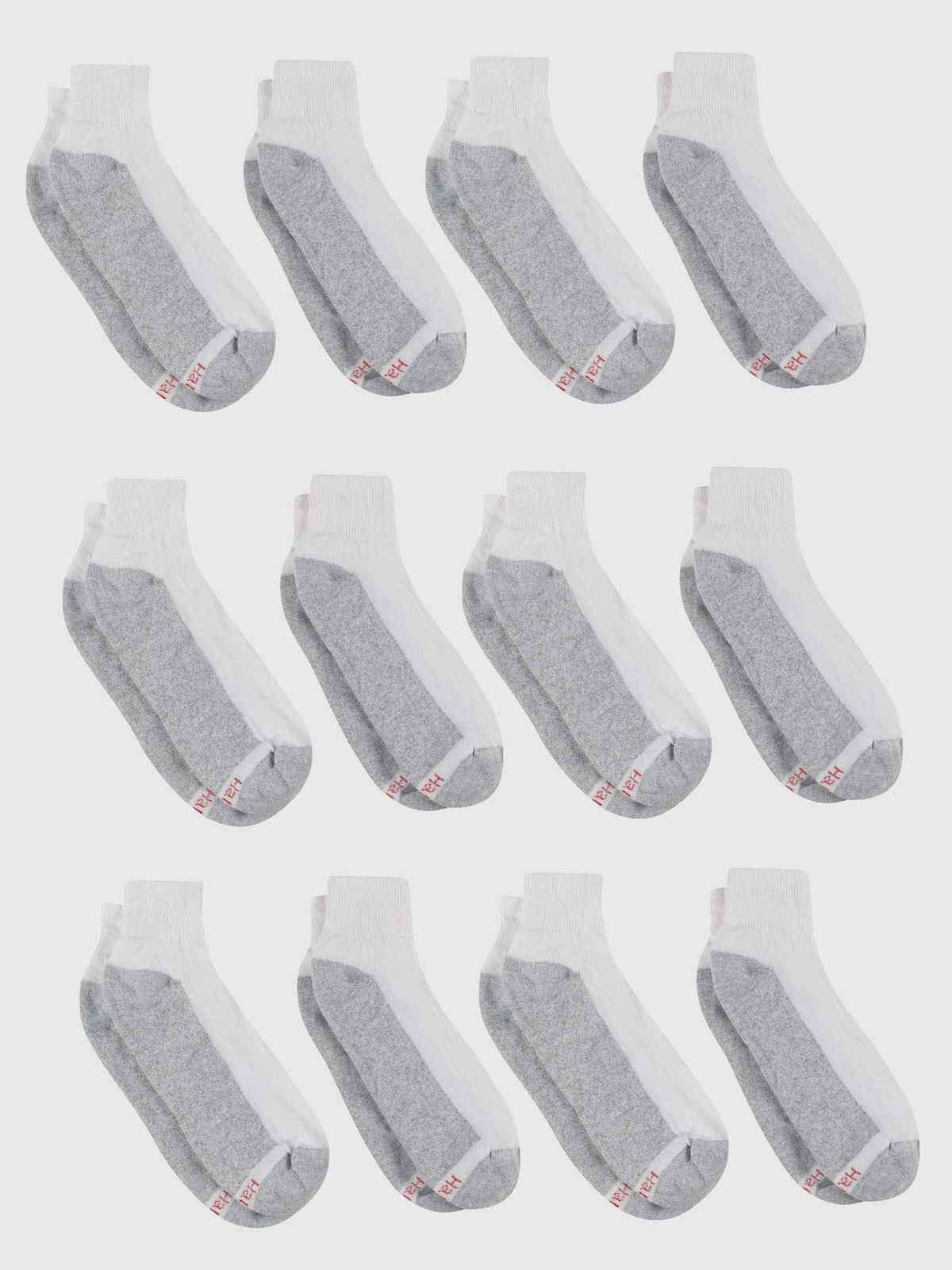 Hanes Men's Double Tough Durability Big & Tall Ankle Socks, 12-Pack