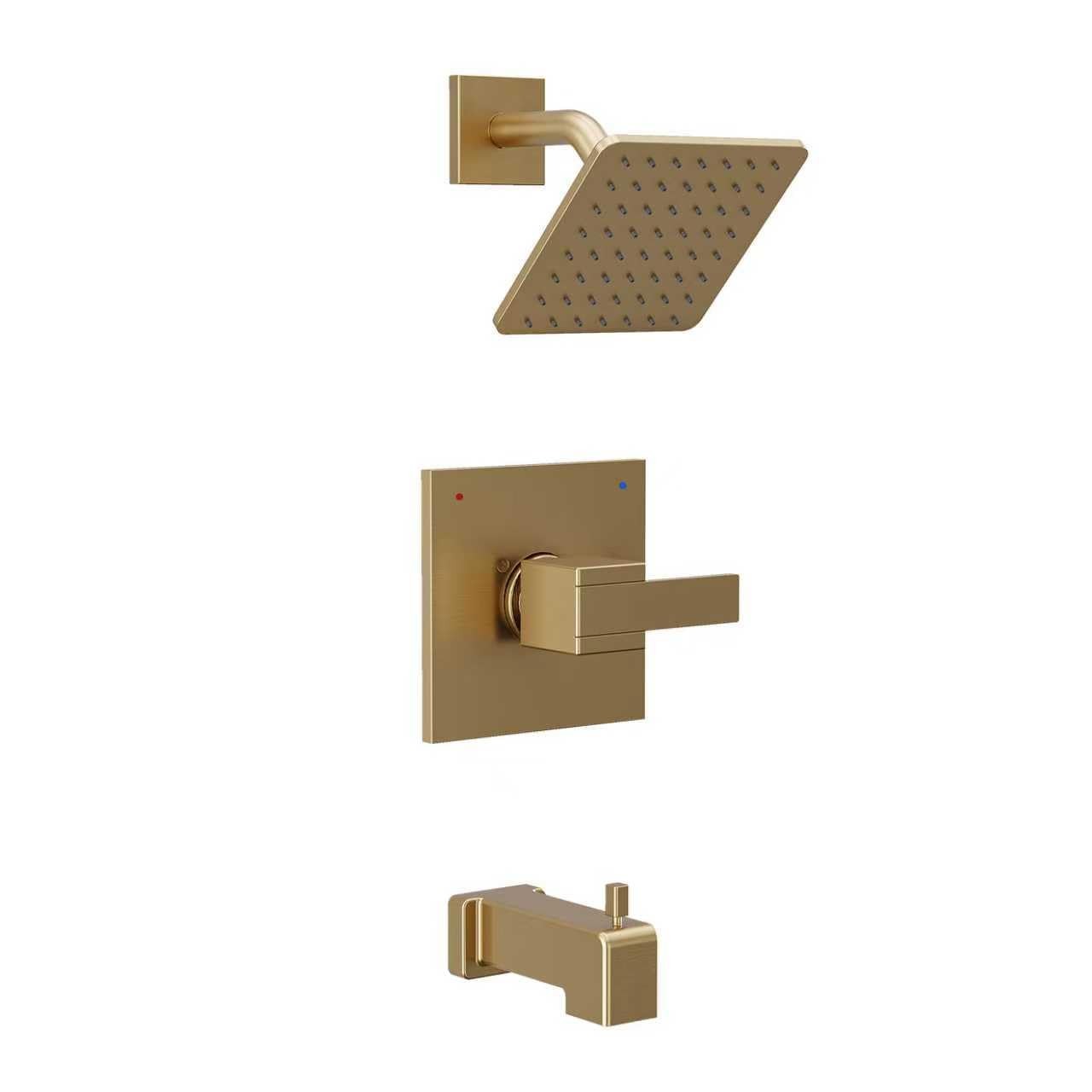 Delta 14 Series 6" Brushed Gold Shower Trim Kit