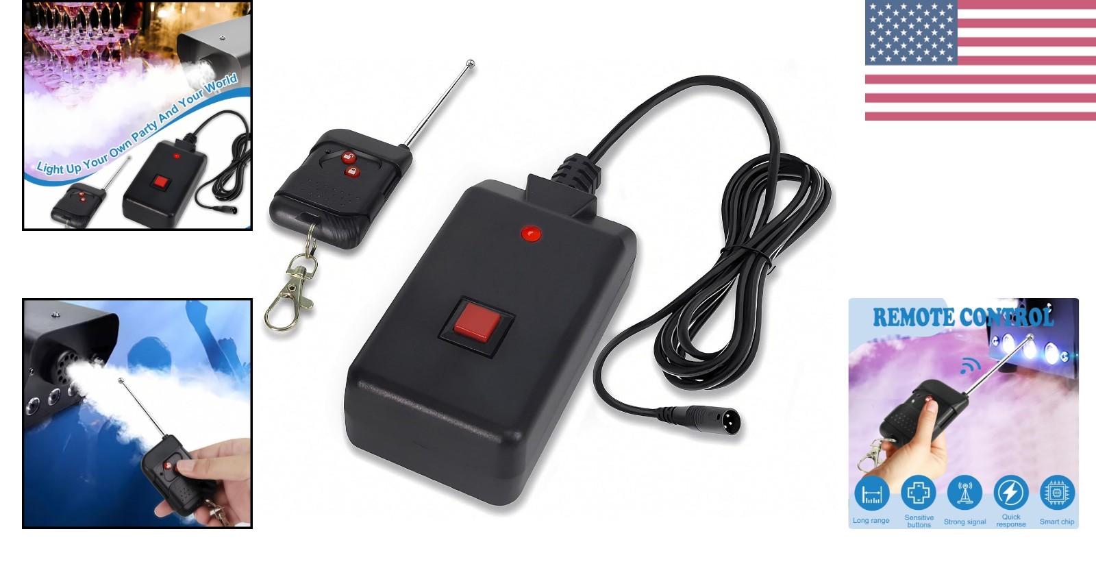 Fog Machine Remote Control Replacement Part and Receiver, for 400 500 900W Fo...