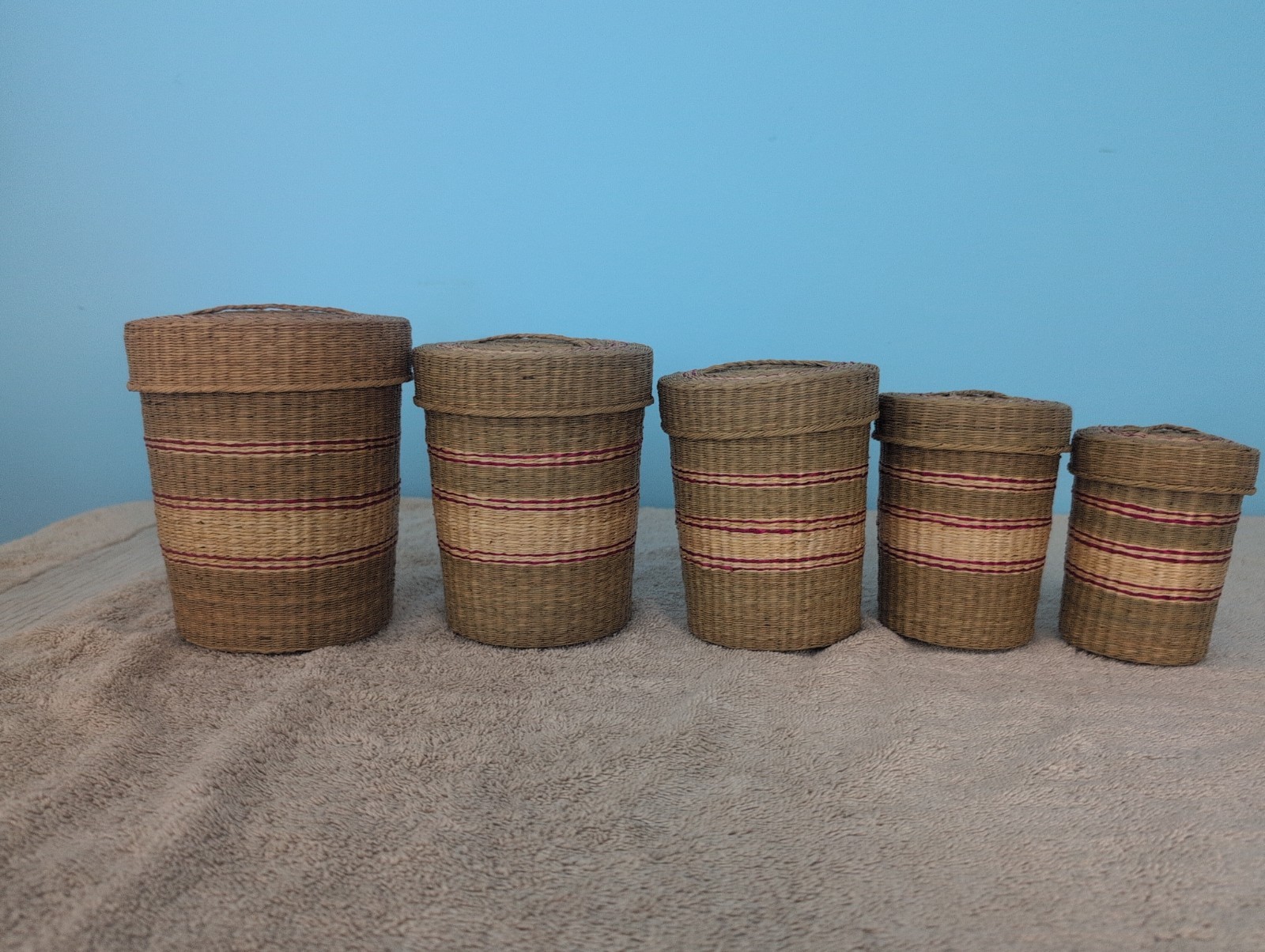 Traditional, handwoven Milulu grass Iringa baskets