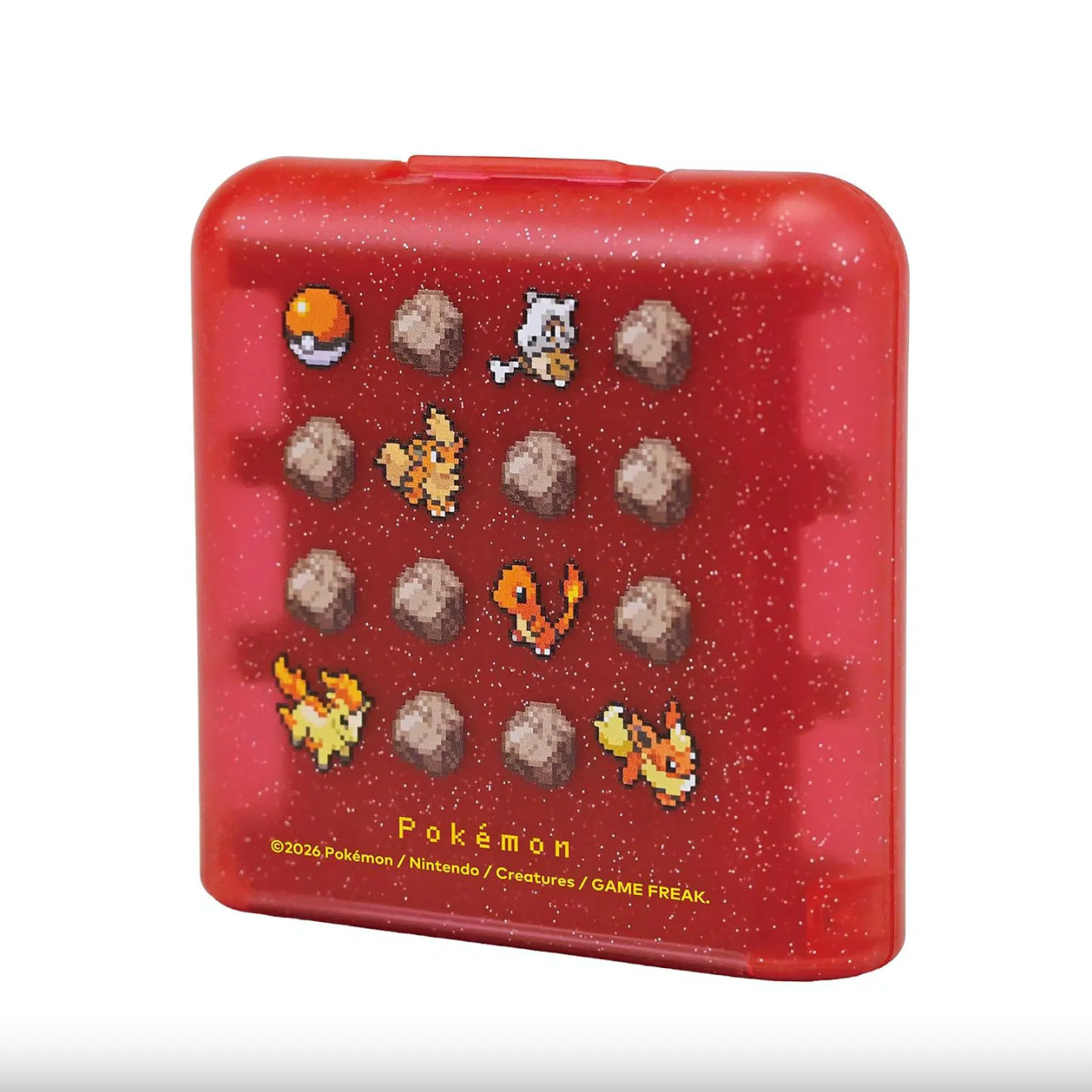 HORI 24-Game Card Case for Nintendo Switch 2 Pokemon Pixel Art Red