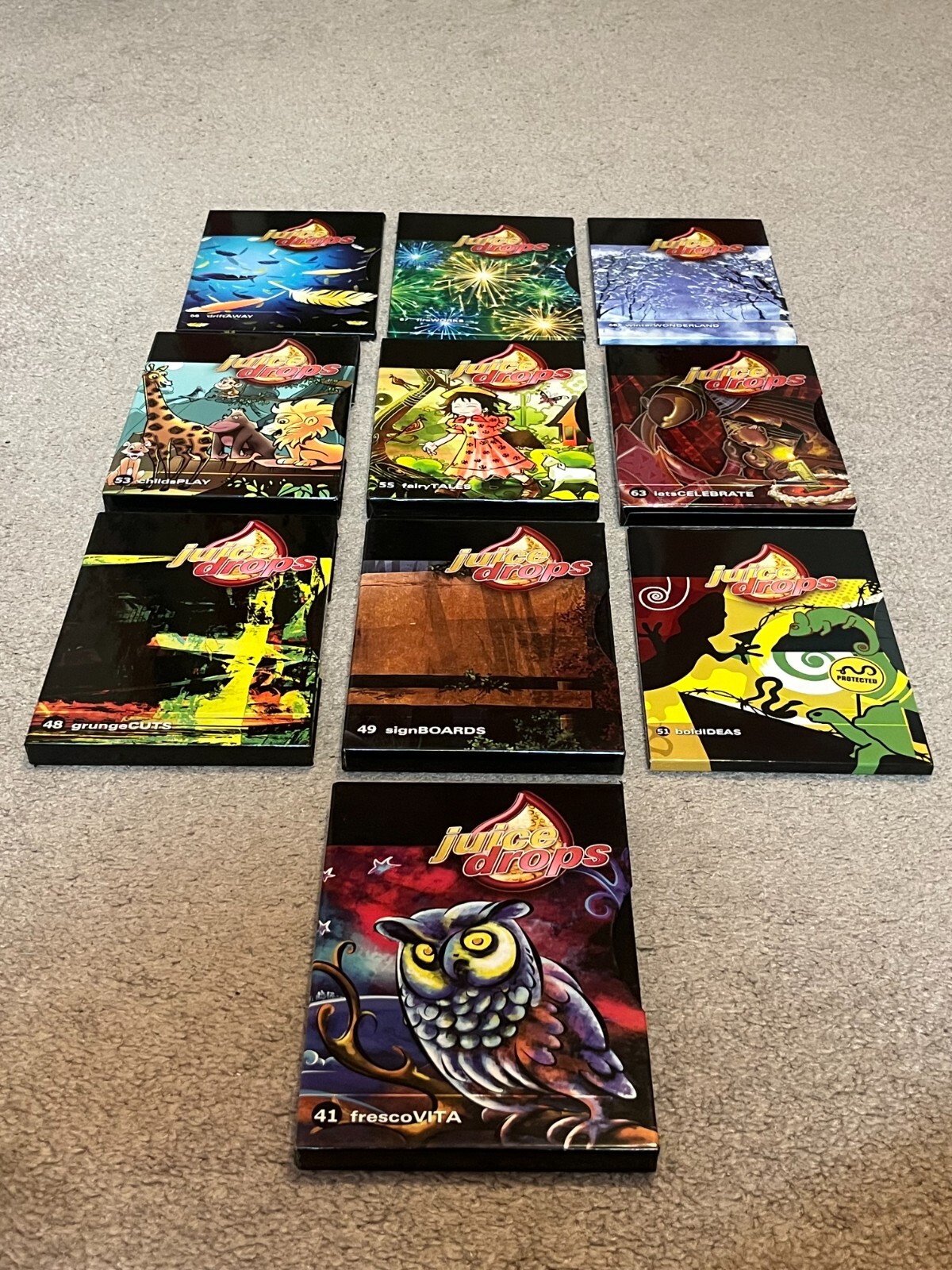 Digital Juice Drops 41 48 49 51 53 55 63 66-68 Lot of 10 Vintage Rare 14 Discs