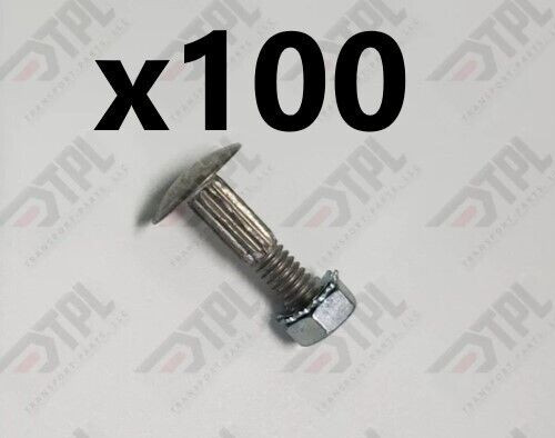 100 PACK - 1 1/4" Carriage Bolt & Nut Kit - Overhead Todco Whiting Door Hinge