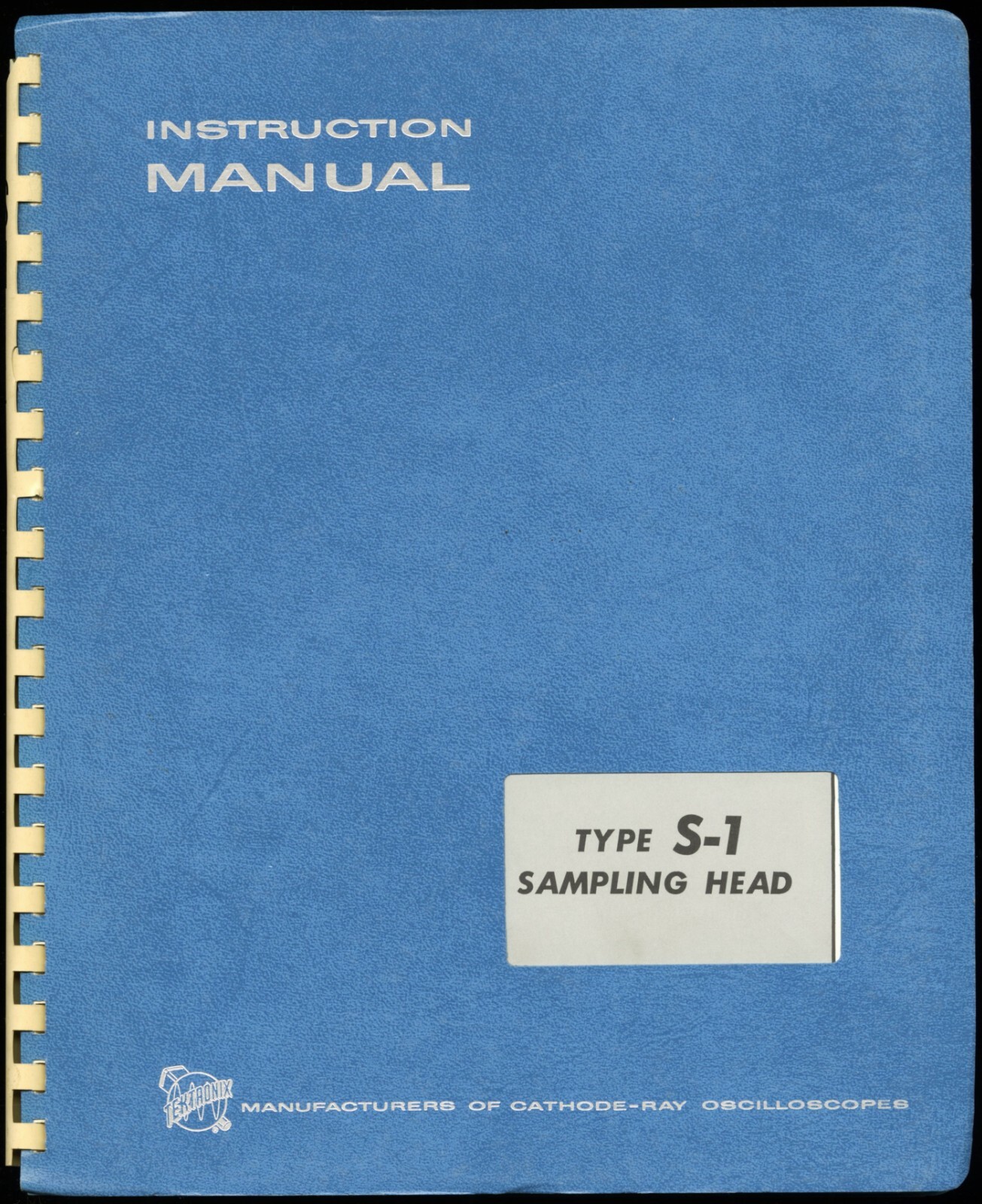 TEKTRONIX TYPE S-1 SAMPLING HEAD INSTRUCTION MANUAL 070-0763-00