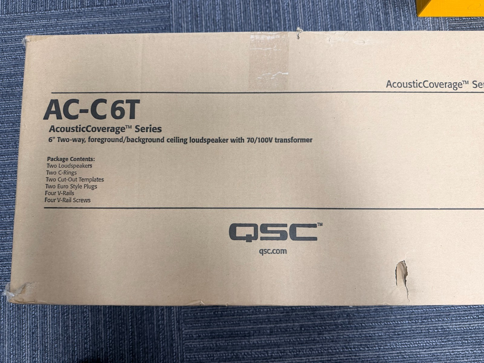 QSC AC-C6T AcousticCoverage Series 6" 2-Way 30W Ceiling speaker SINGLE, White