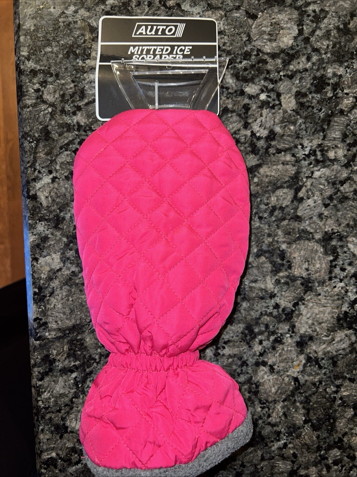 New With Tags Auto Admitted Ice Scraper With Pink Exterior And Gray Interior