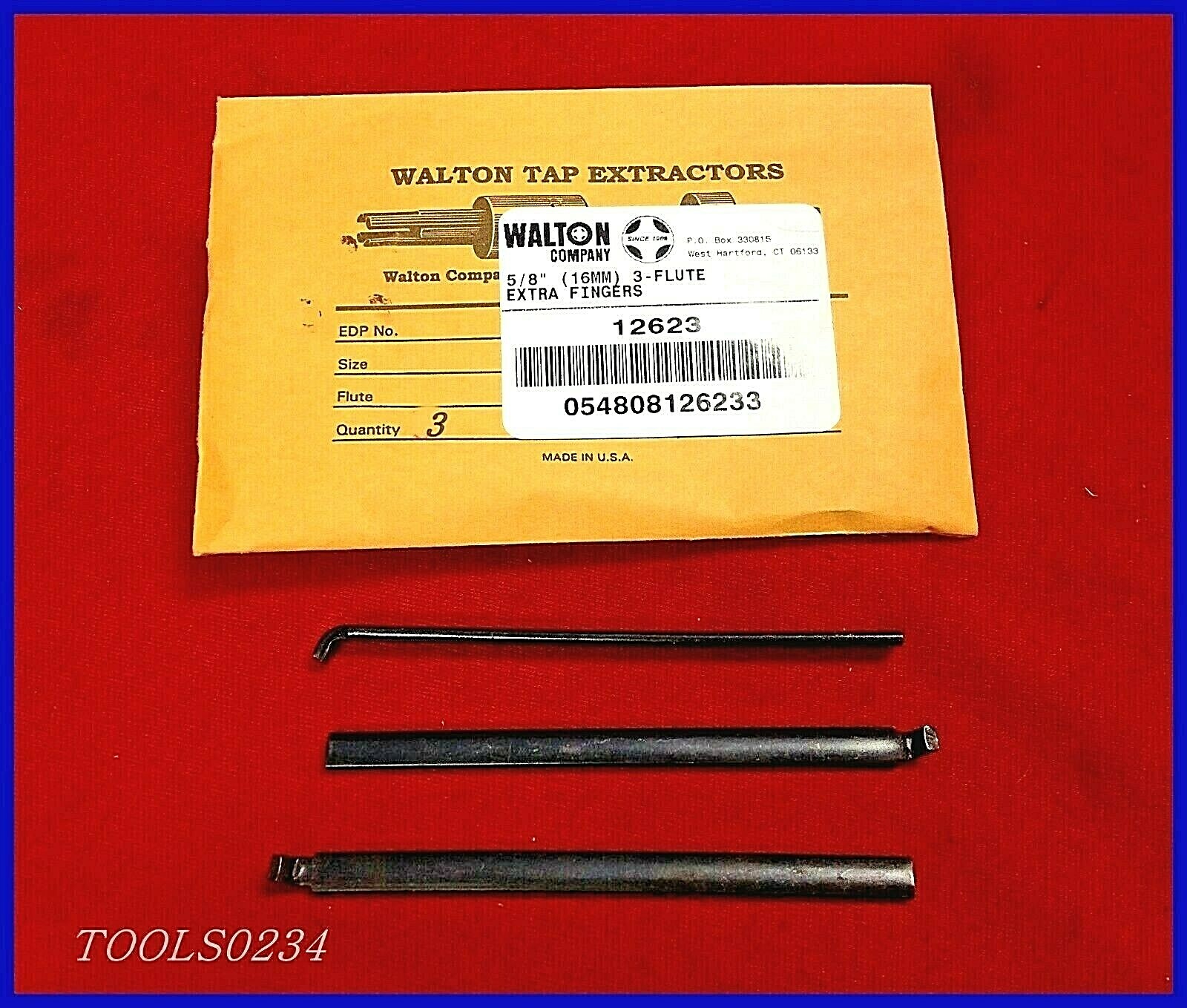 5/8 x 3 Flute Walton 12623 Tap Extractor Replacement Fingers Set of 3 USA