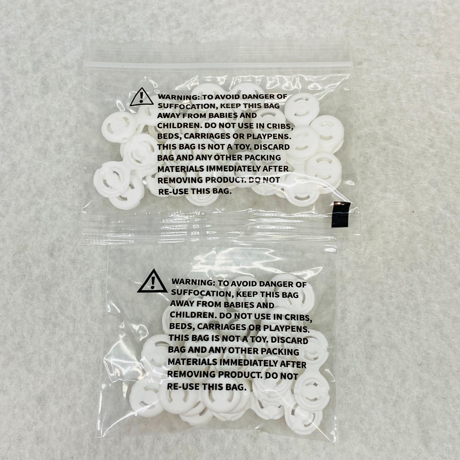 Face Mask Loop Clasp Adjuster White Approx 40 pcs