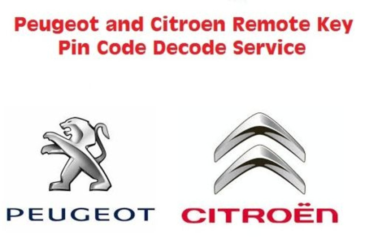 PSA Peugeot Citroen SERVICE SERVICE security code pin code key cut keycut