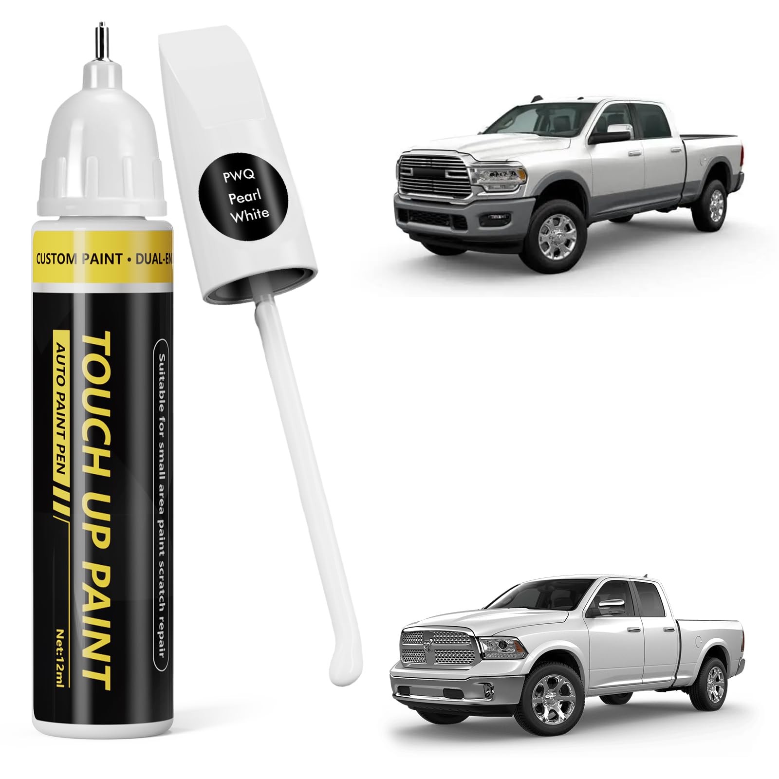 Touch Up Paint Kit For Ram PWQ Pearl White Scratch Repair Kit Pro Finish