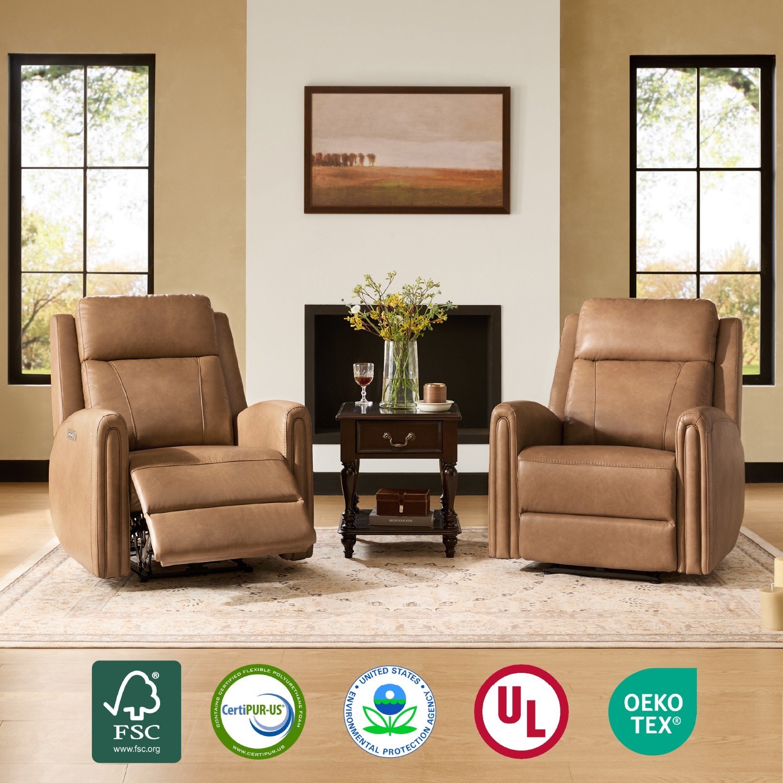 CHITA Zero Wall Hugger Power Recliner for Small Spaces, Modern Electric Recliner