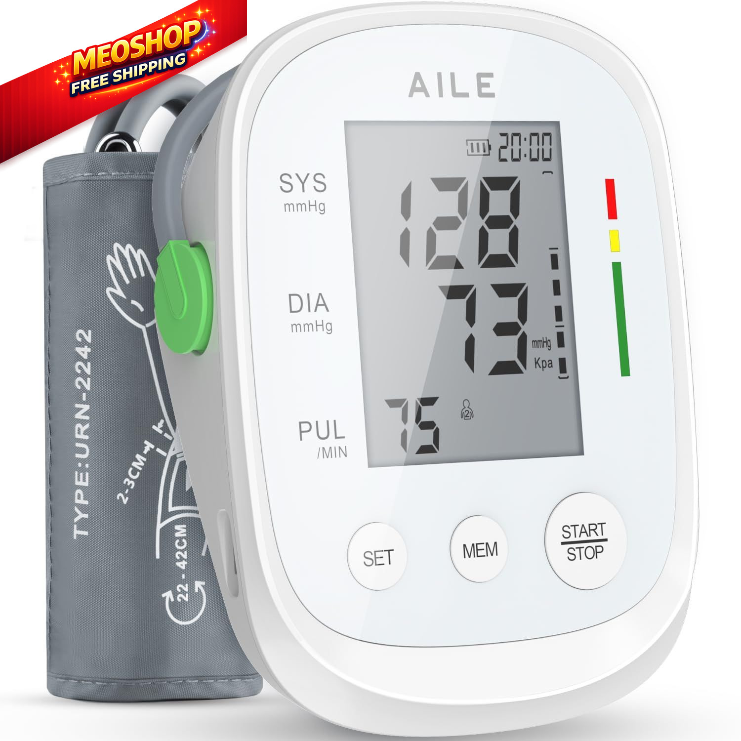 AILE Blood Pressure Monitor, Machine Upper Arm Large, White