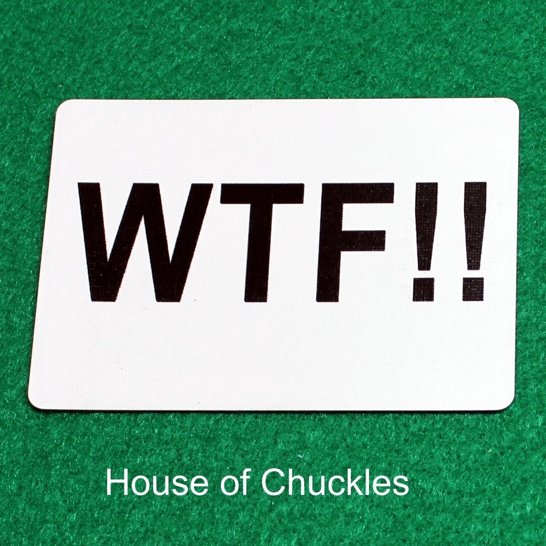 WTF!!, Bicycle Printed Gaff Card, Blue
