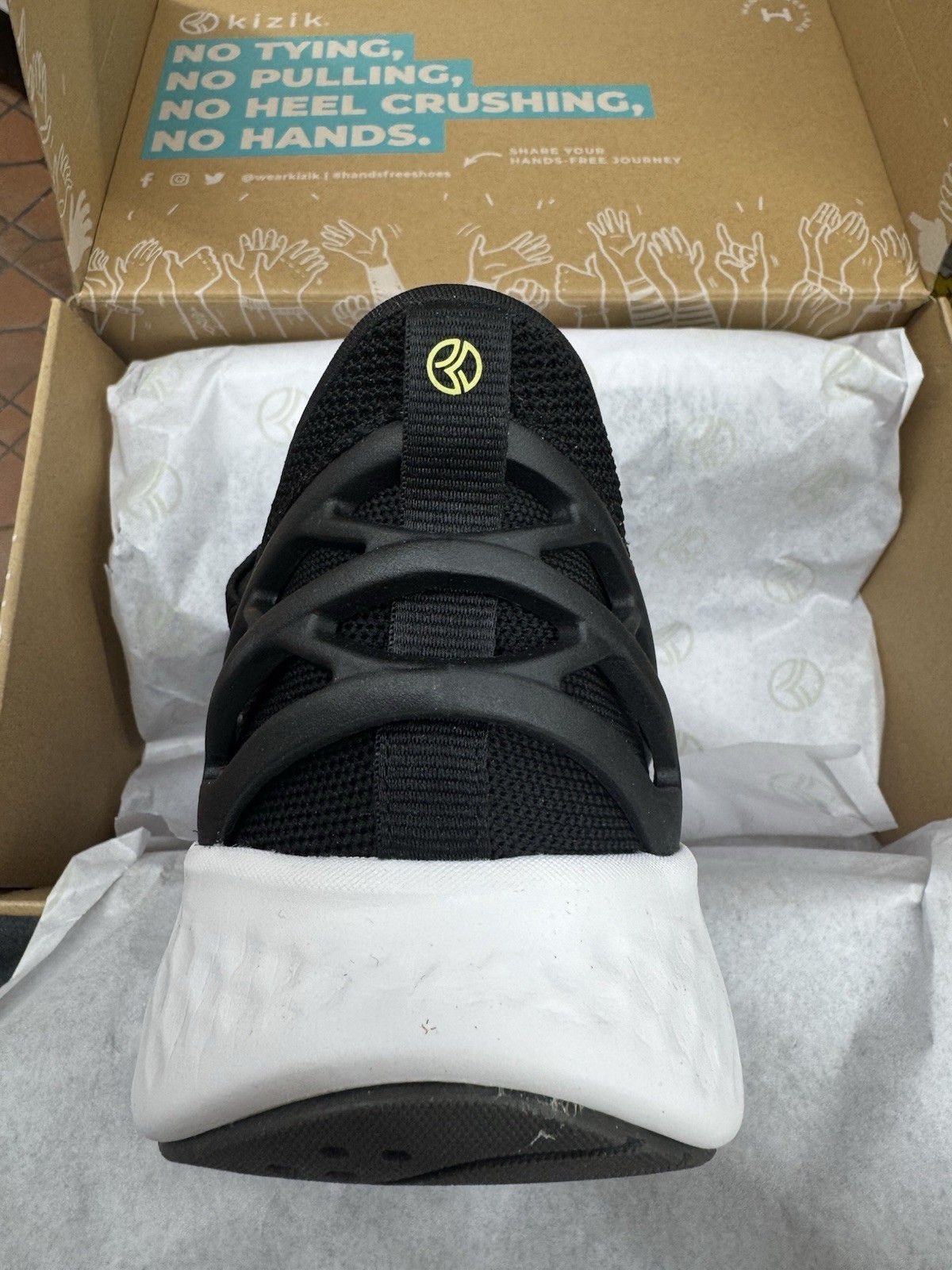 Kizik Athens Black Mens Athletic Sneaker