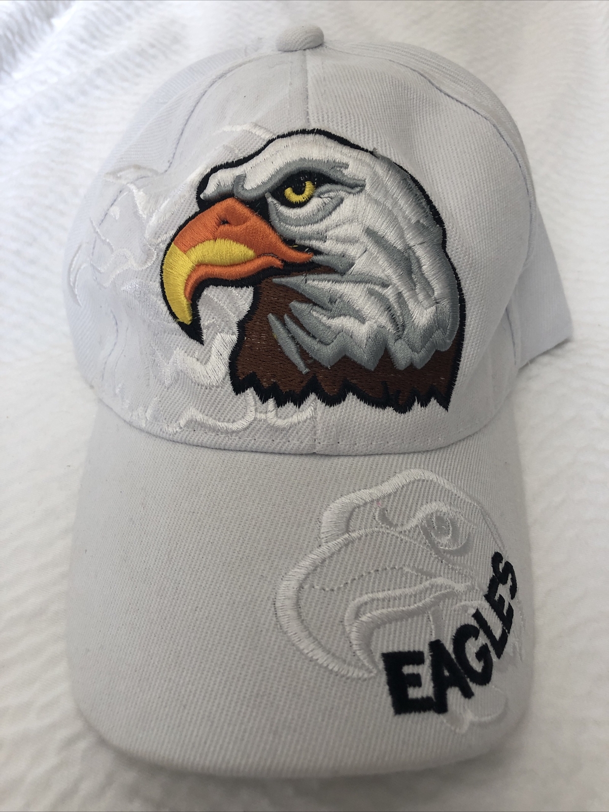 Eagles Cap Hat White Adjustable new w Tags Embroidered