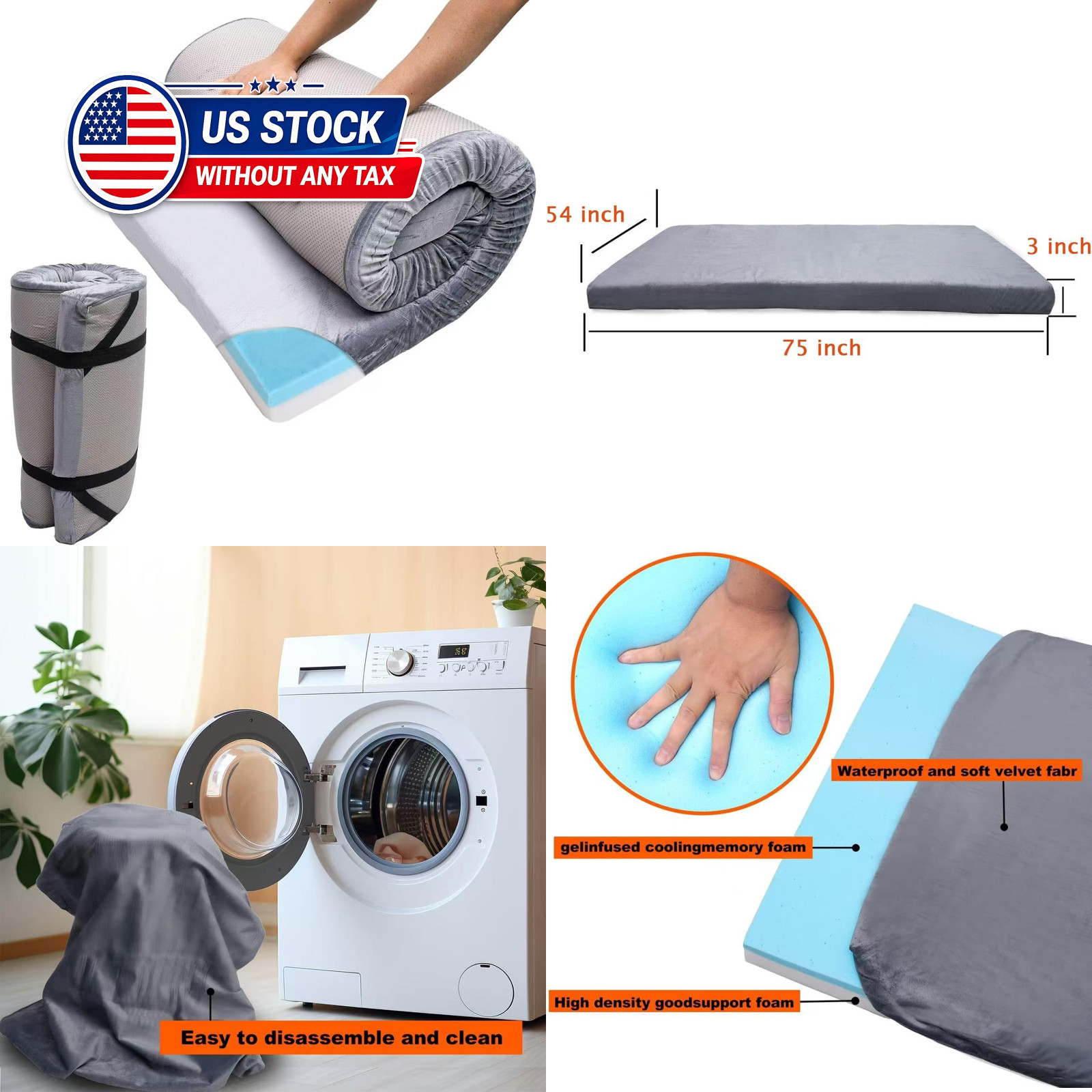 Memory Sponge Camping Mattress is Suitable for Adult Waterproof Sleeping mats