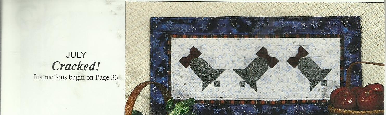E0707  CRACKED! WALLHANGING  QUILT PATTERN/INSTRUCTIONS