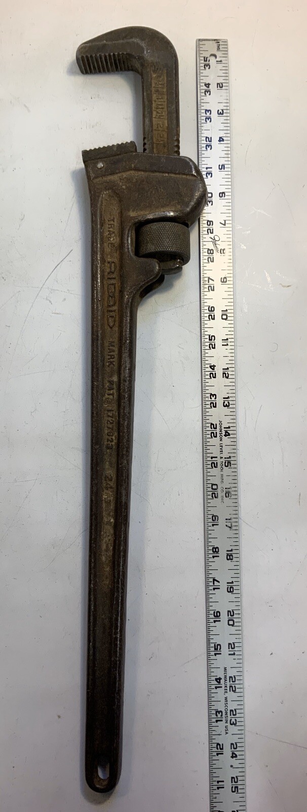 Vintage Ridgid 24” Steel Adjustable Pipe Steam Fitting Wrench UsedToolShopCom