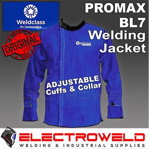 WELDCLASS Promax Full Leather Welding Jacket Heat Resistant Proof M L XL 2XL BL7