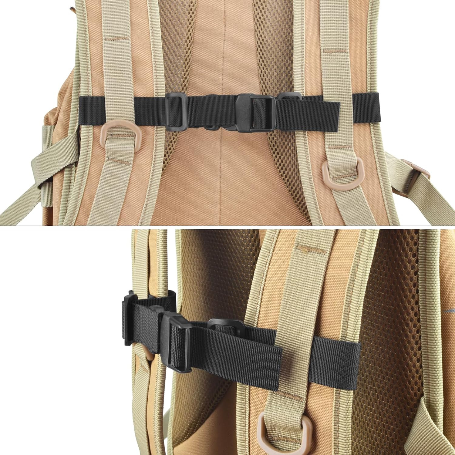 Backpack Chest Strap Adjustable Sternum Strap Chest Belt Molle with Quick Releas