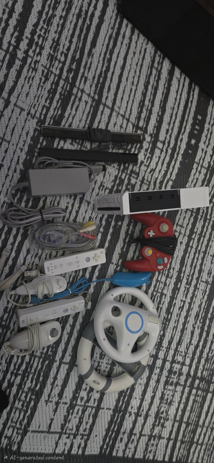 Nintendo Wii RVL-001 Backwards Compatible GameCube Console Bundle + Controllers