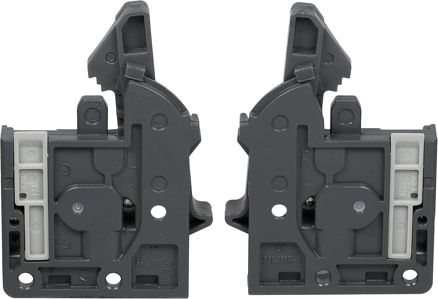 3 Pairs of DTC Undermount Drawer Left & Right Locking Device Set, Gray