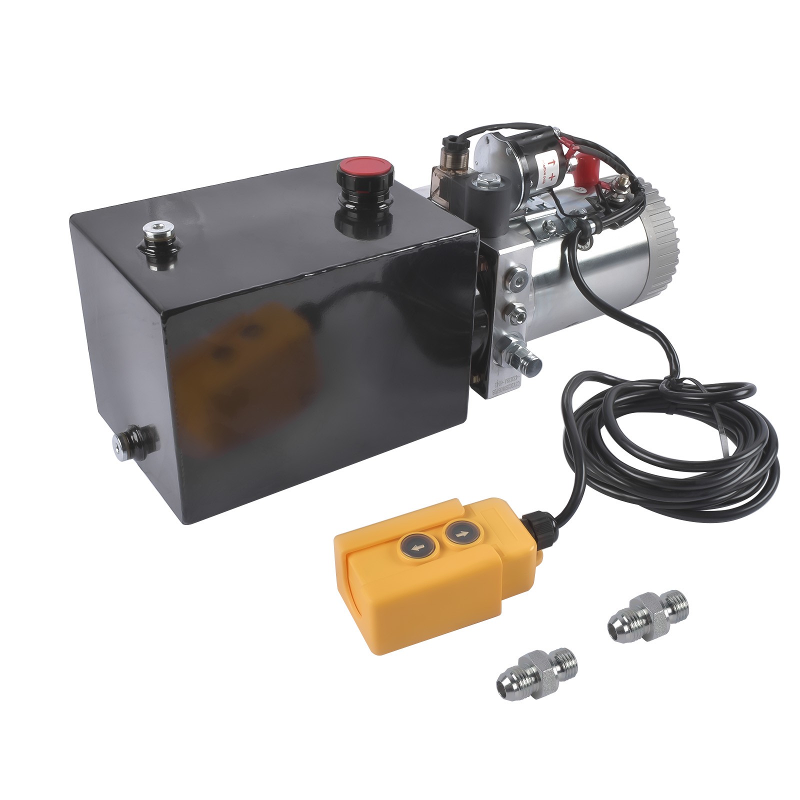 12V  6 Quart Hydraulic Pump Single-Acting Hydraulic Power Unit 3200 PSI 2850 RPM