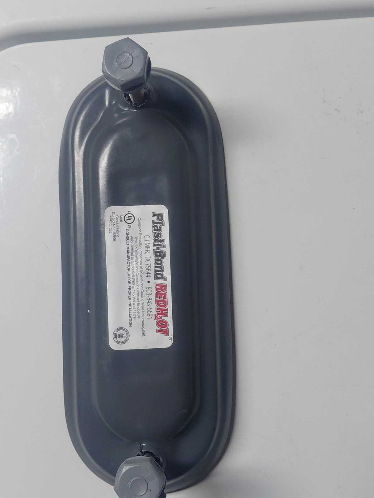 Plasti-bond, PRH480F, 1-1/4", Form 8, PVC Coated, Conduit Body Cover