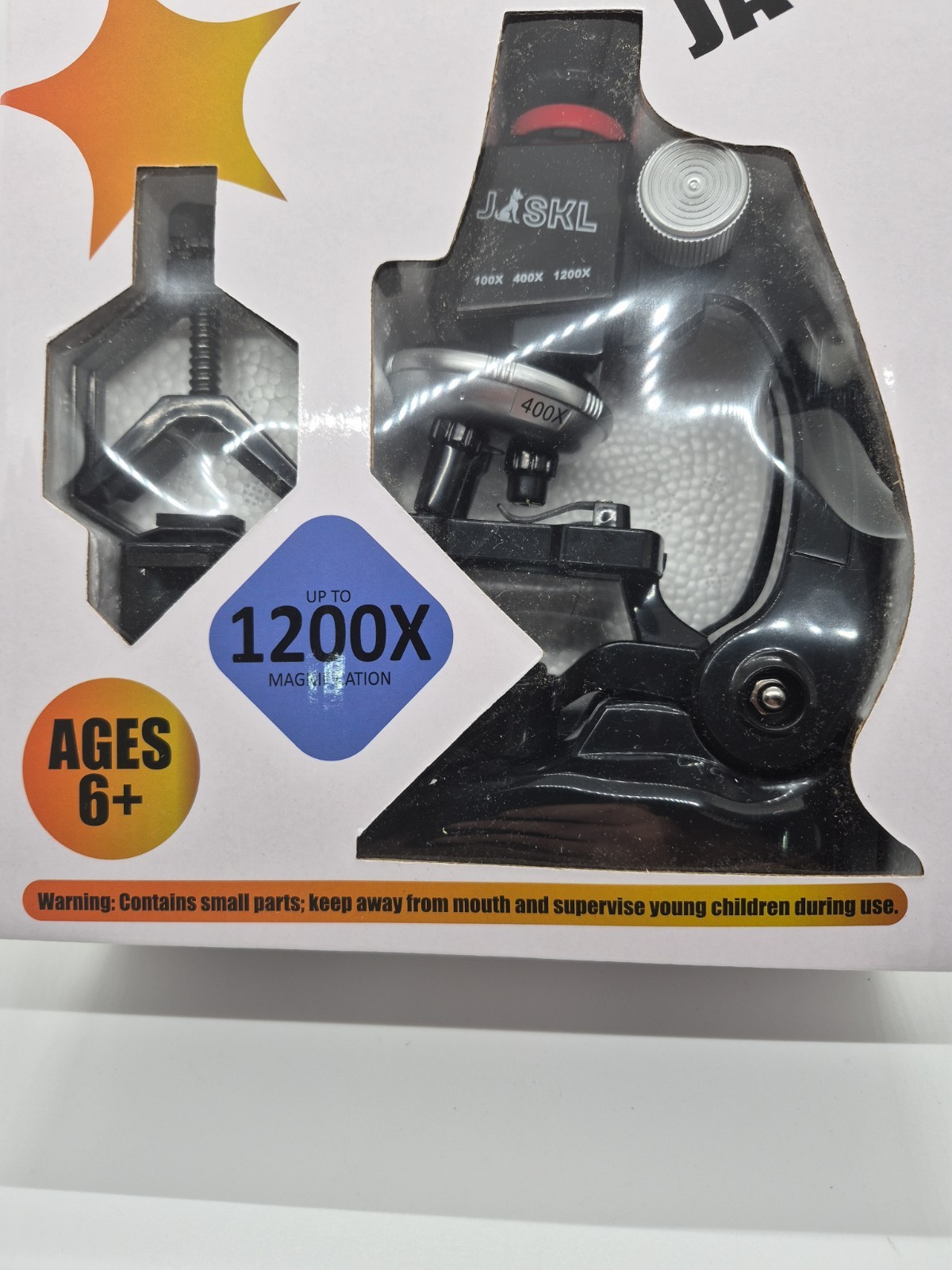 STEM Microscope With Light Source 100x, 400x, 1200x, Kids, Educational, Ages 6+