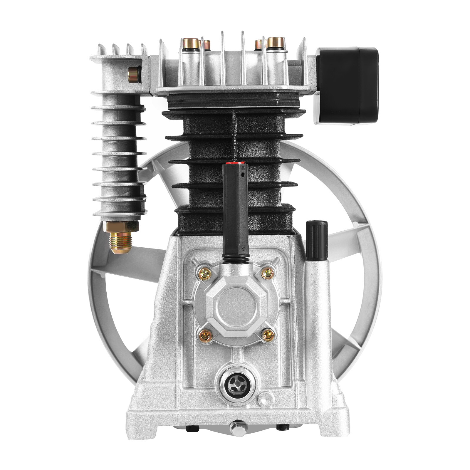 Piston 3HP 250L/min Single Stage Twin Cylinder Air Compressor Pump Head