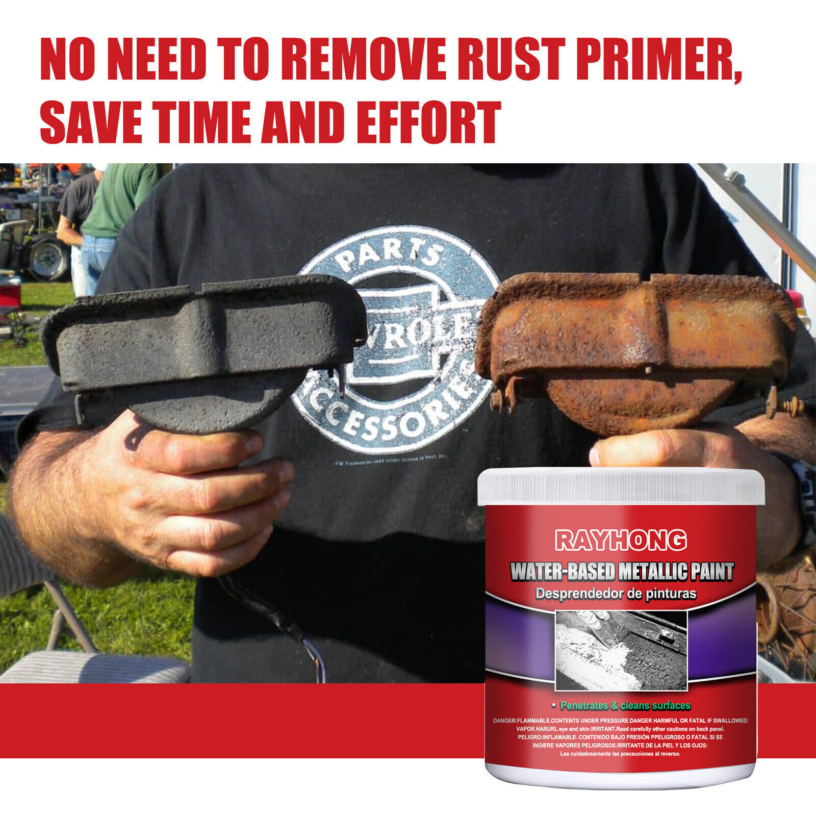 5Pack Car Anti-Rust Chassis Rust Converter Water-Based Metal Surface Rust Remove