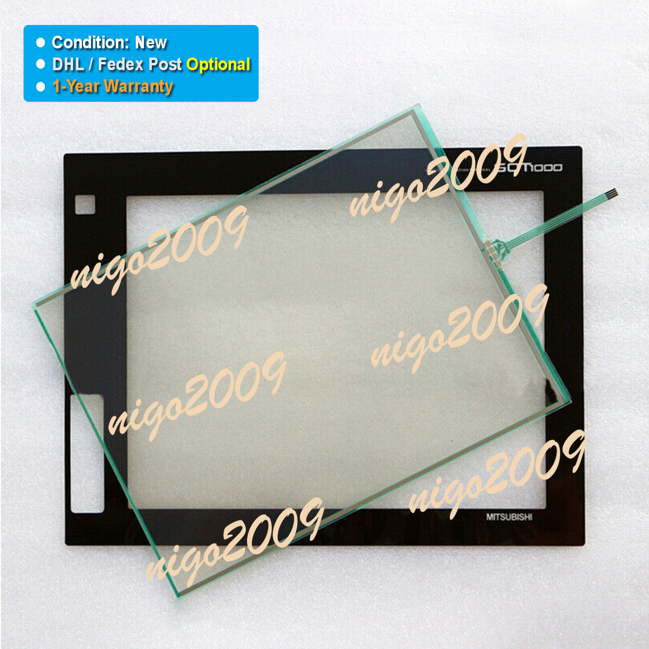 Touch Screen Glass DMC AST-121A AST-121A080A with Overlay Film 1-Year Warranty
