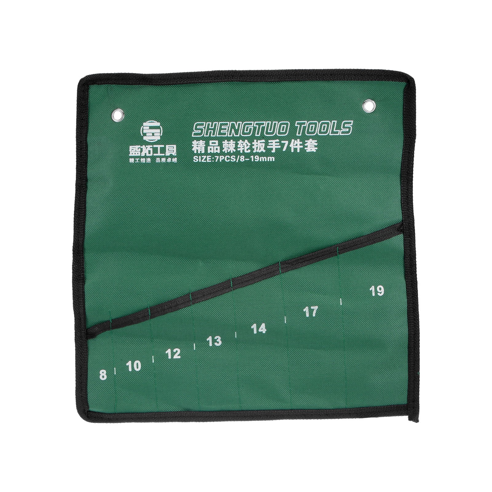 Wrench Organizer 7 Pockets 12.6" x 11.8" Canvas Roll Up Pouch Tool Bag Holder
