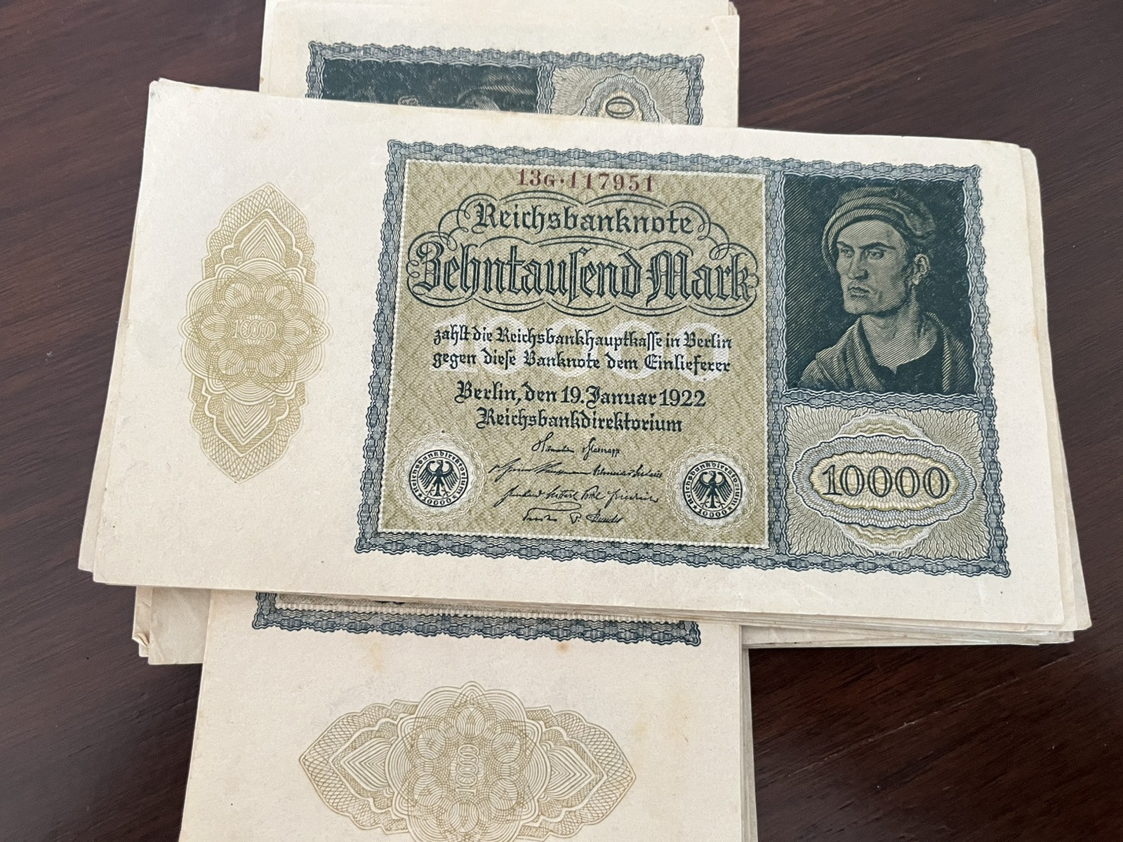 German Reichsbanknote, 10,000 mark! 1923!  Have many!