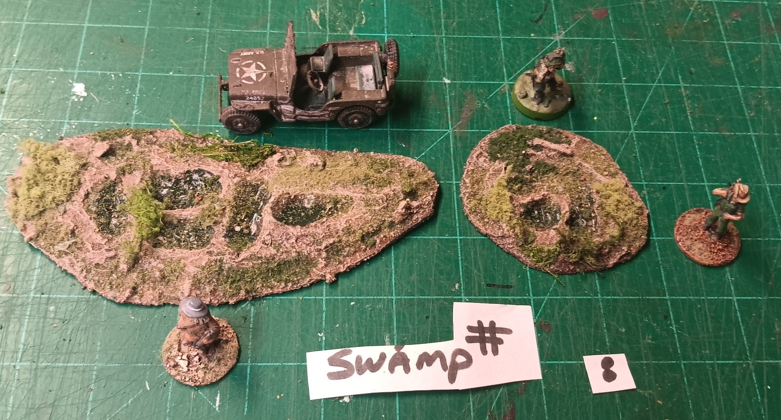 15mm 28mm FOW , Bolt action wargaming Large  Swamp lot of 2 #8