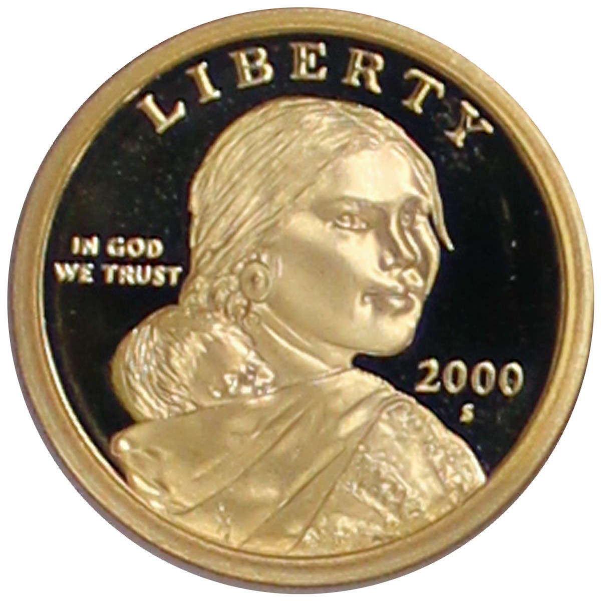 2000 -S Proof Dollar American Indian Sacagawea Gem Deep Cameo Coin
