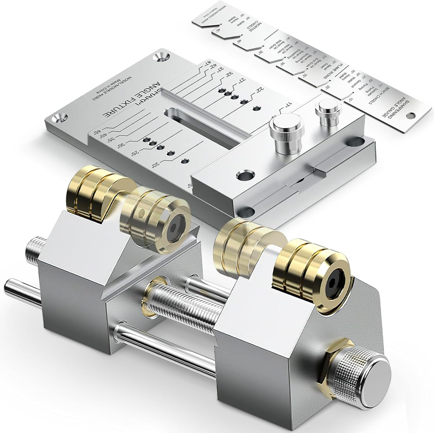 Chisel Sharpening Jig Kit All Metal Sharpening Fine Tools for Chisels and Planes