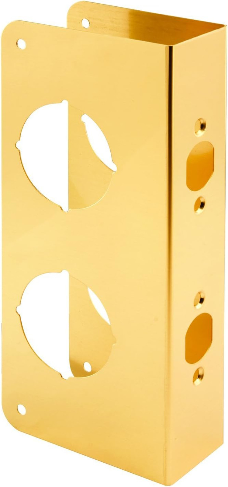 MP9409 Lock and Door Reinforcer, 1-3/4 In. X 2-3/8 In., Solid Brass, Polished Fi