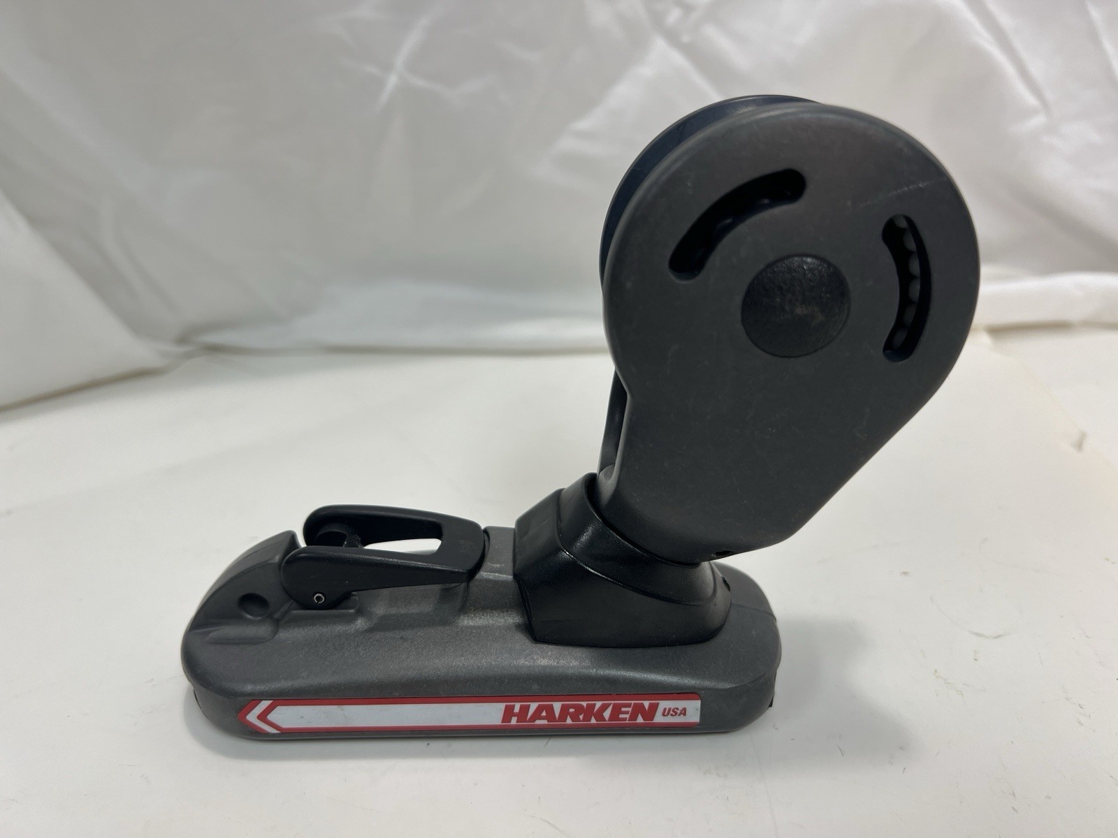 Small Harken Windward Sheeting Traveler Car with Swivel Block and Cam Cleat