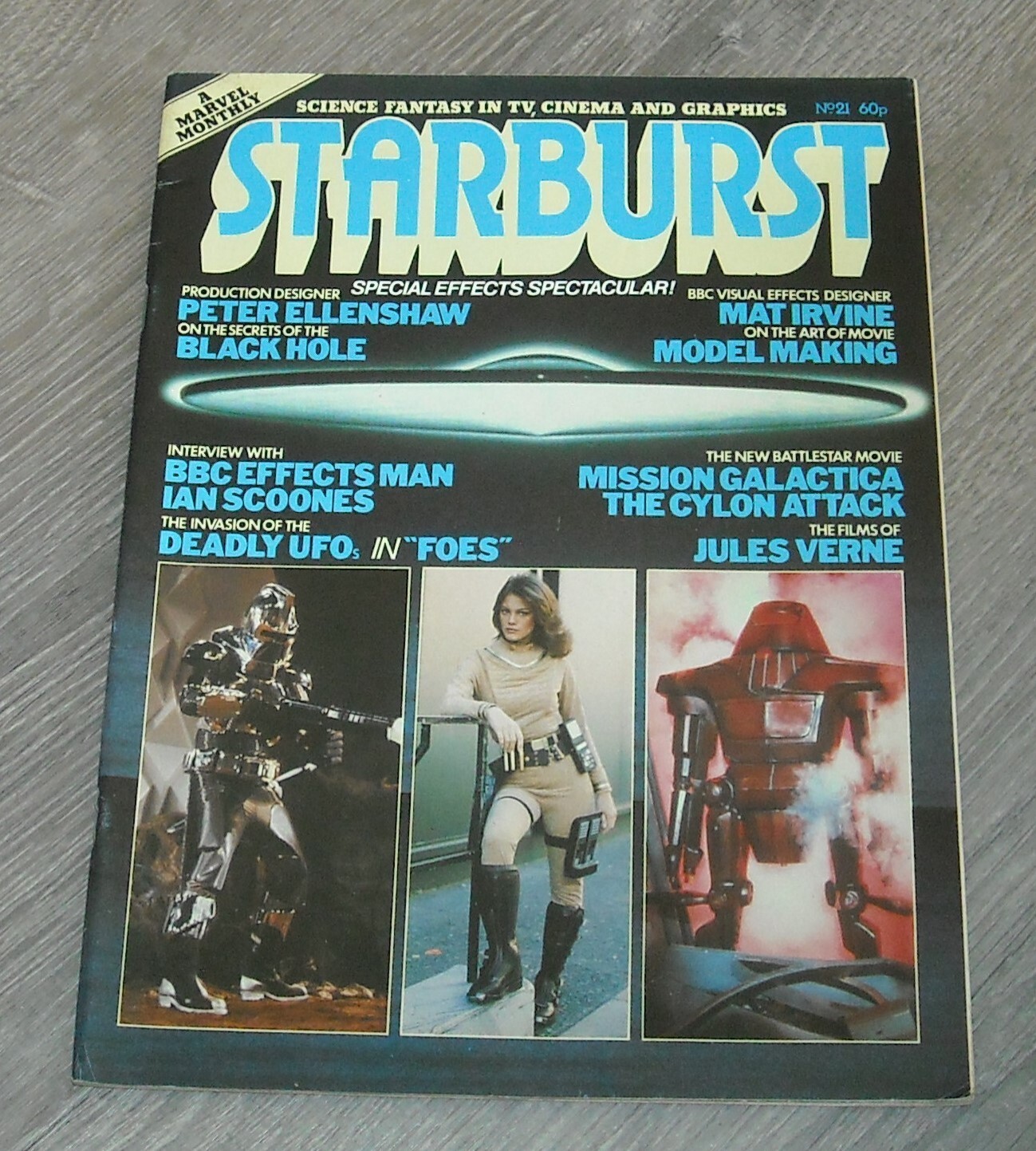 STARBURST UK MARVEL COMICS MAGAZINE # 21 DISNEY BLACK HOLE GALACTICA JULES VERNE
