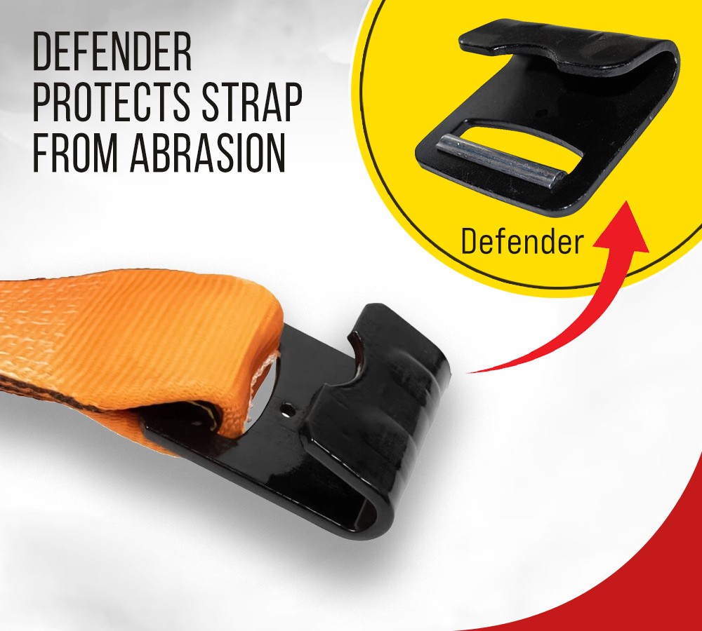 4" x 30' Winch Strap with Flat Hook - High Abrasion Orange