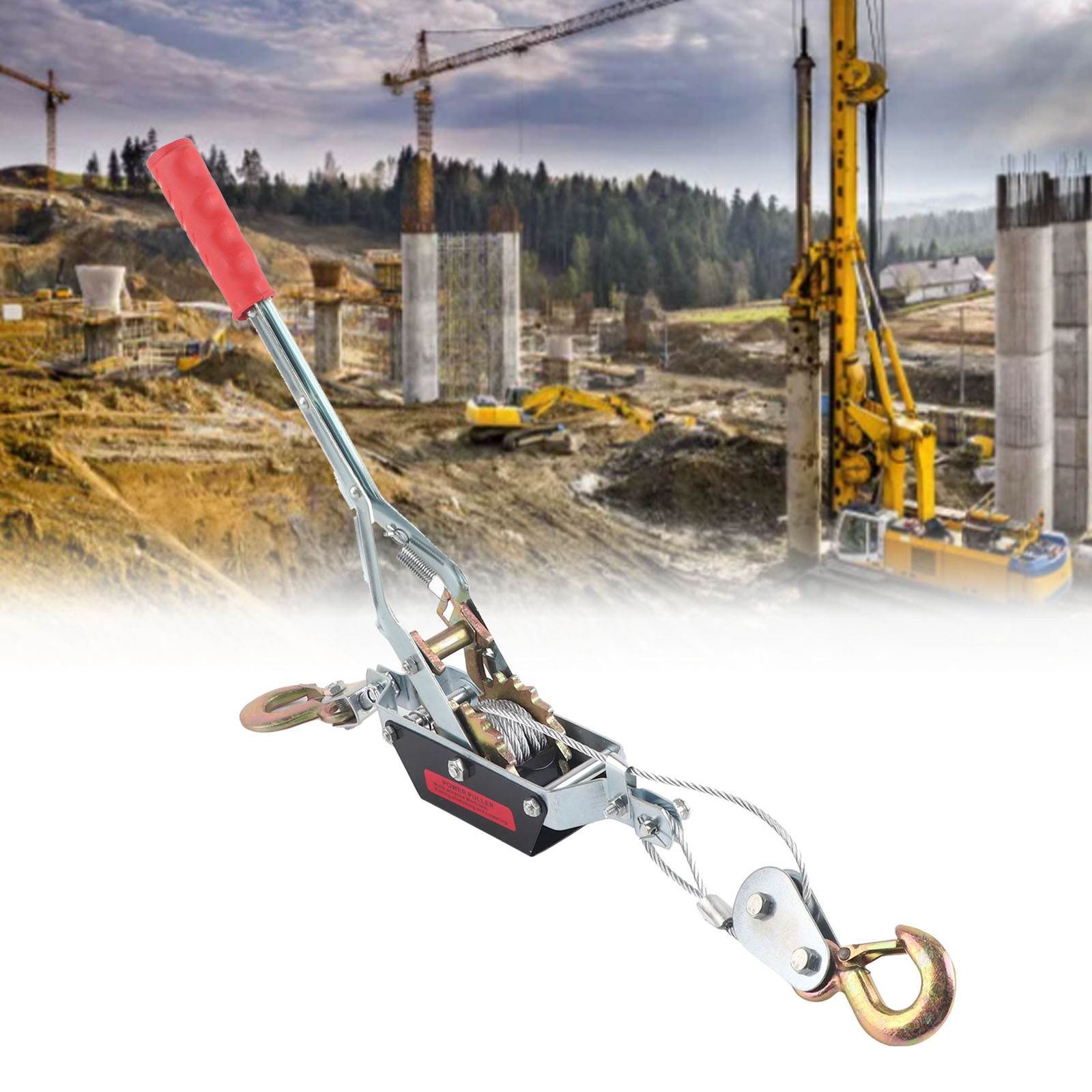 Wire Rope Puller 2 Ton Rope Puller Mini Tightener Double Hook Lifting Tool