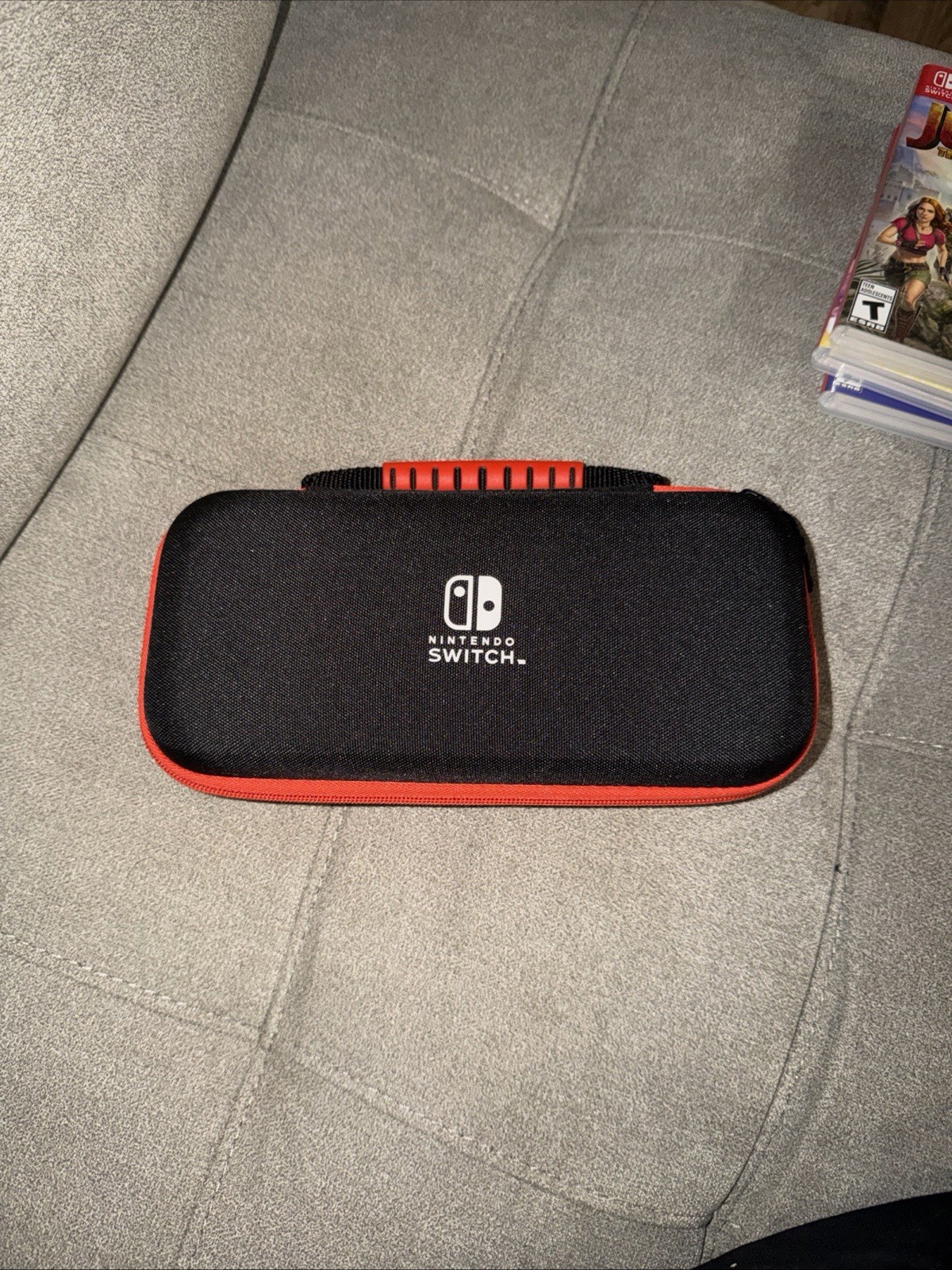 Original Carrying Case Holds 10 Game Cartridges Black And Red For Nintendo 8E