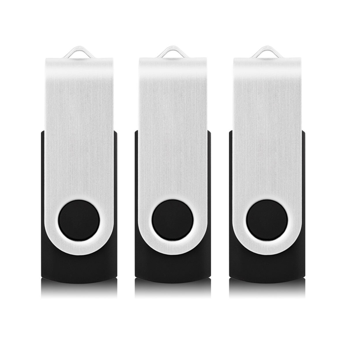 10Pack Swivel USB Flash Drives Memory Stick U Disk Thumb Pendrive Storage Black