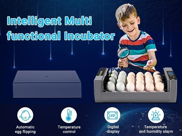 Incubators for Hatching Eggs, Egg Incubator with Automatic Egg Turning and Humid