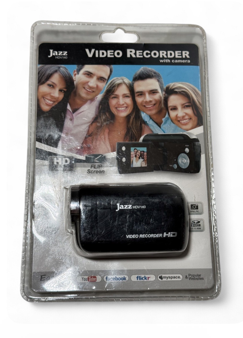Jazz HDV140 HD Video Camcorder Flip Screen Camera 1.55” Digital Zoom New Sealed