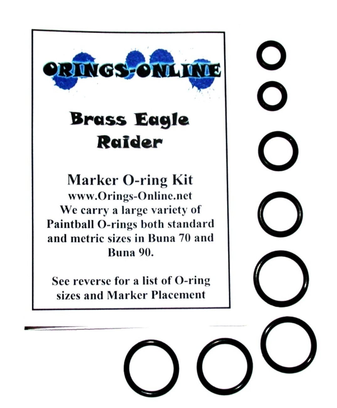 Brass Eagle Raider Paintball Marker O-ring Oring Kit x 4 rebuilds / kits