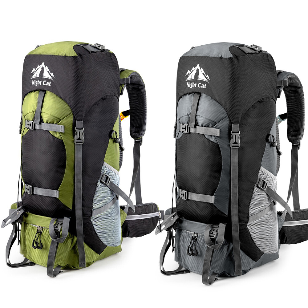 Night Cat Backpack Hiking Camping Cycling Waterproof 70L / 90L Daypacks Bag