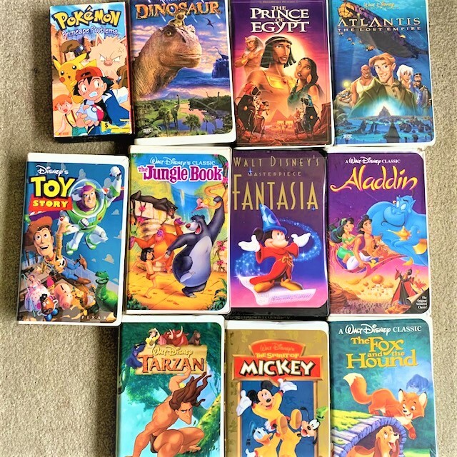 11 DISNEY POKEMON BLACK DIAMOND VHS MIX VIDEO TAPES LOT