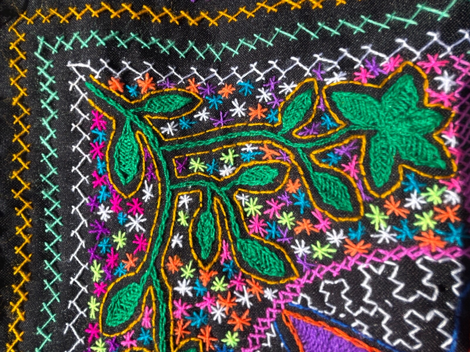 Shipibo Altar Cloth made by Shipibo Female Shaman